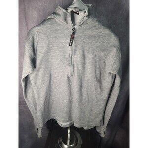 Men's L.L.Bean Polyester Grey Pullover 1/2 Zip Size M